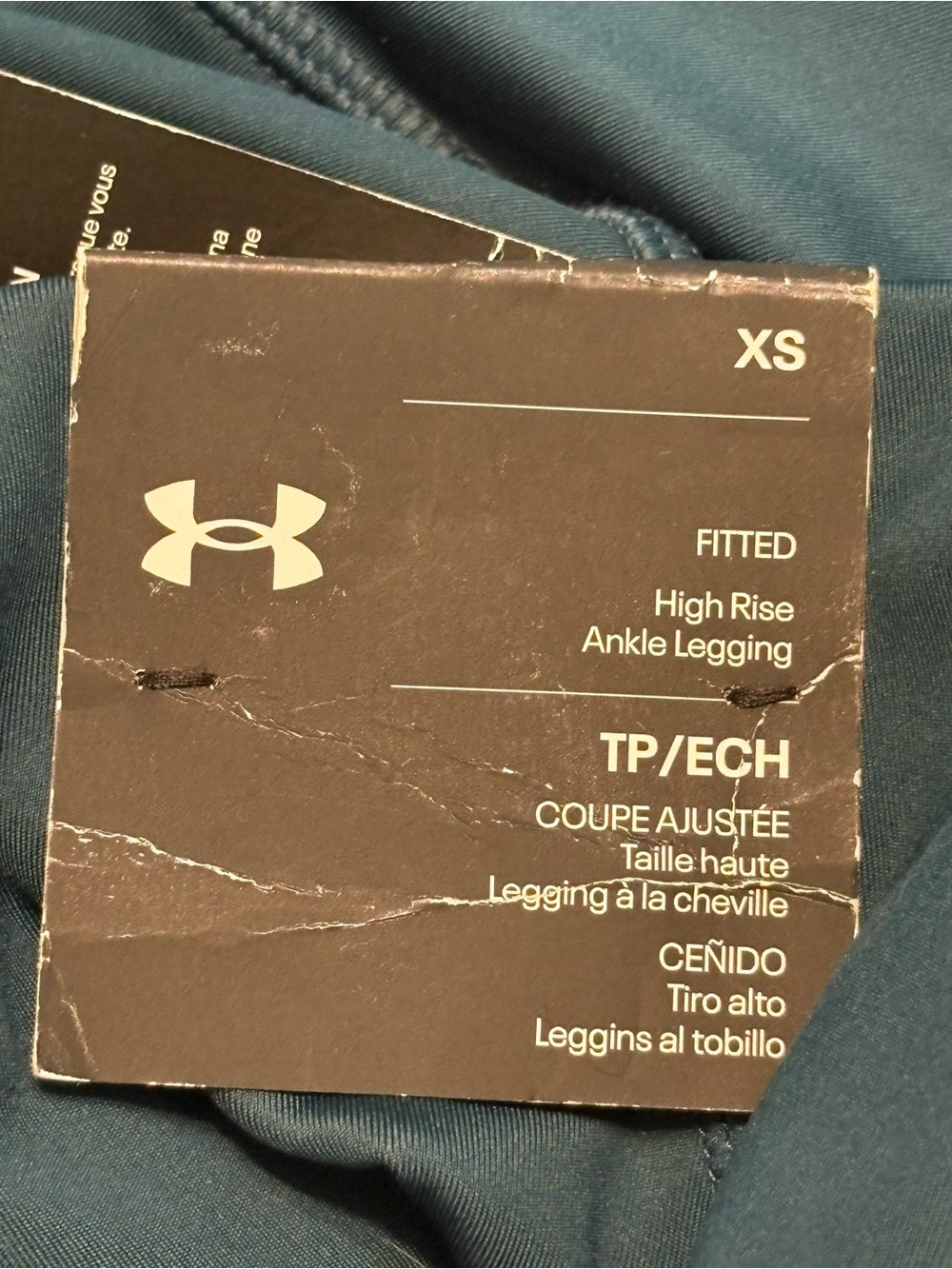 NWT Under Armour Breathelux High Rise Ankle Leggings XS Teal - Picture 7 of 15